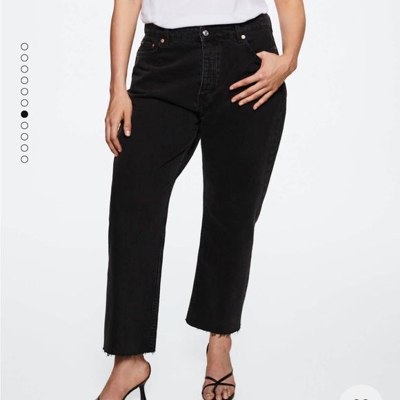 Mango high waist cropped straight jeans - Picture 4 of 8